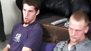 Straight amateur twinks jerking together