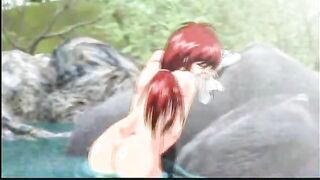Busty Japanese hentai hard doggystyle fucked