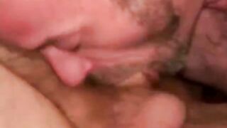 Hairy gaystraight mature gets a facial