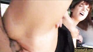 Cutie Tina Hot hitchhikes and pounded