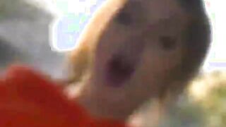 Teen slut rubs her pussy on camera