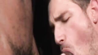 Interracial gay bj fun with two studs