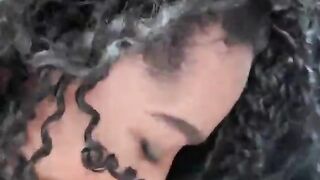 Black Chick Sucks Boyfriends Cock In The Car