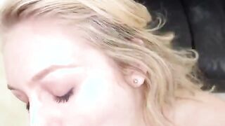 Blue Eyed Alli Works Hard For A Facial From Neigbor