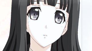 Busty hentai coed gets shoved dildo and hand until creampie