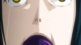 Busty hentai Japanese plugs vibrator in her ass