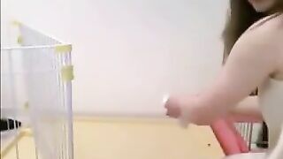Cute Teen GF Shows Ass and Vagina