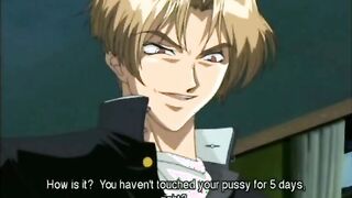 Anime teacher with big juicy tits gets her holes stuffed