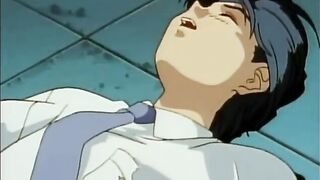 Hentai girl caught by tentacles in top of roof