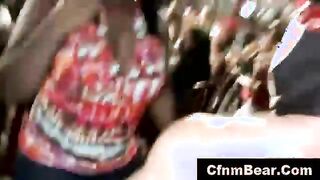Public blowjob for strippers from CFNM amateur babes