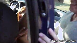 A damn wild orgy with three sexy hitchhickers Alexis Alyssa and Tricia