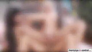 Couple gets caught by mom doing naughty things at her house so she joins