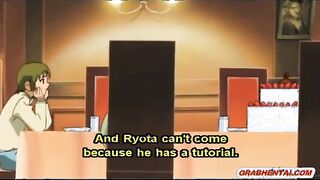 Busty hentai fucked hard in the toilet