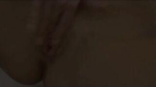 fashionable blonde Carla touching pussy