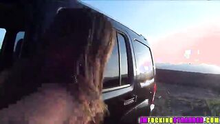 Voluptuous Blondie Feser gets stranded and spotted by stranger
