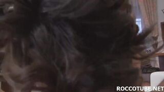 Amy blowing his cock while fingering
