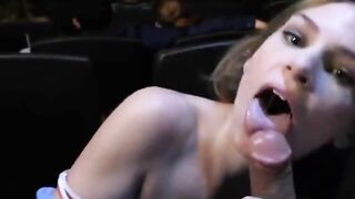 A Huge Cock In Horny Girl Mouth Is Kinda Enjoying