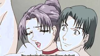 Massive tits hentai babe showing her pussy