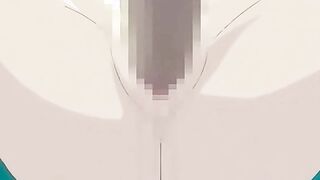 Busty hentai fingering pussy and hot poking