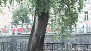 PUBLIC - public sex teen pretty girl gangbang