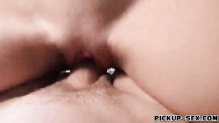 Blonde Czech girl Melanie payed for sex by stranger dude