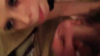 Blonde chick suck on my dick