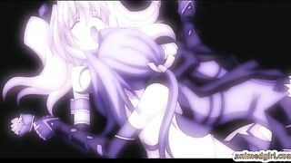 Anime cutie gets fingering and licking her pussy