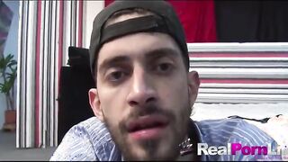 White girl chokes on black dick