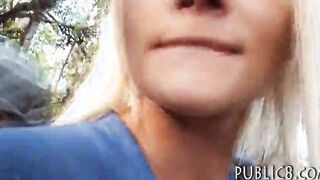 Cutie amateur blonde Eurobabe gets payed for having sex