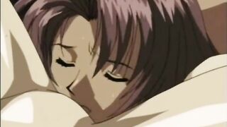 Roped redhead anime gets ass injection