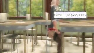 3d anime shemale coeds with big tits sucking cock in the class