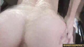 Watch this latina slut as she uses her pussy to the border agent 