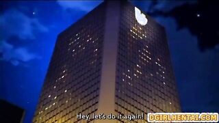 Pregnant hentai with bigboobs hard fucked by a busty shemale