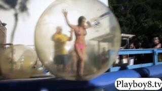 Hot girls enjoyed topless jetski action at the local regatta