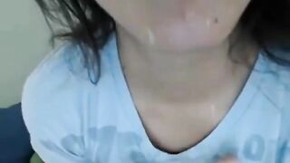 Cute girl on chaturbate facialed