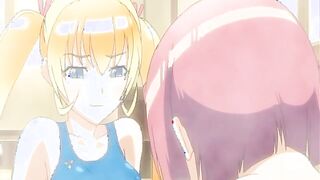Swimsuit anime shemale cutie gets sucked her bigcock