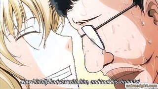 Busty anime tittyfucking and cumming allbody