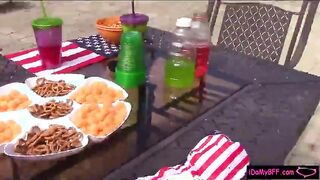 Independence Day turns into threeway action near the pool
