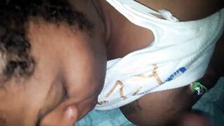 Fat ebony fucks and cum swallow