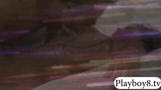 Sexy hot babe first time sex on camera in Playboy house