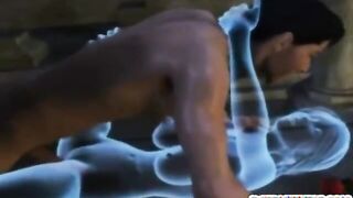 3d anime shemale hot sucking cock and fucking