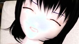 3d anime cutie caught and hot drilled by tentacles cock