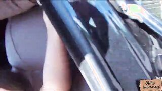 Foxy Di strips her panty off and teases the stranger and gets outdoor sex