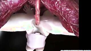 3d anime brutally red monster fucked ass and pussy