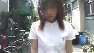 Japanese schoolgirl marbles insertion for jump rope Subtitled