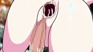 Bigboobs anime shemale gets spanked her ass