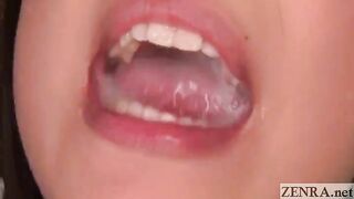 Japanese gokkun cum play with Kana Ohori English Subtitles