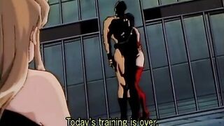 Tied busty hentai slave gets her hole pumped