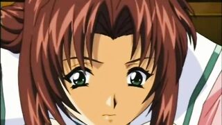 Coed anime gets fingered her pussy