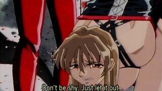 Tied busty hentai gets her hole pumped